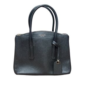 Kate Spade New York Margaux Medium Satchel Black Pebbled Leather